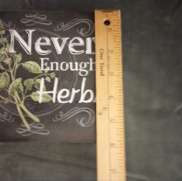 Blossom Bucket Never Enough Herbs Sign Size 8x6x1 NWT - Picture 8 of 9